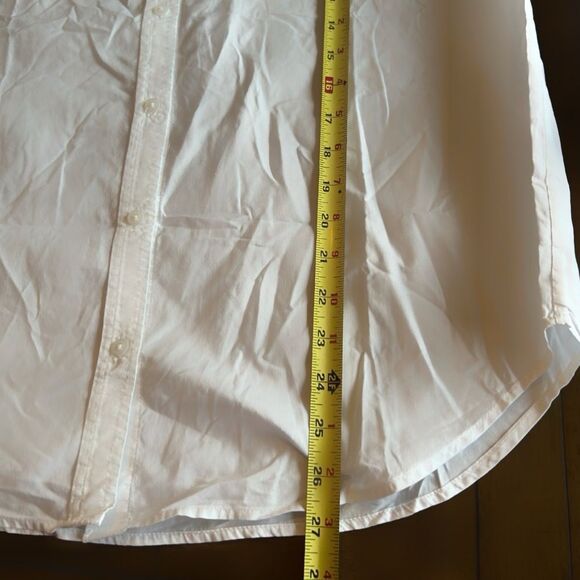 Everlane White Lightweight Button Down Top Size 10 - Picture 3 of 4